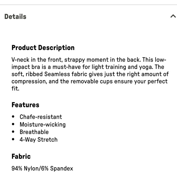 Fabletics Low Impact Seamless Strappy Bra Black - Picture 9 of 9